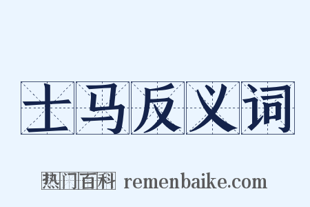 士马反义词是什么意思的图片